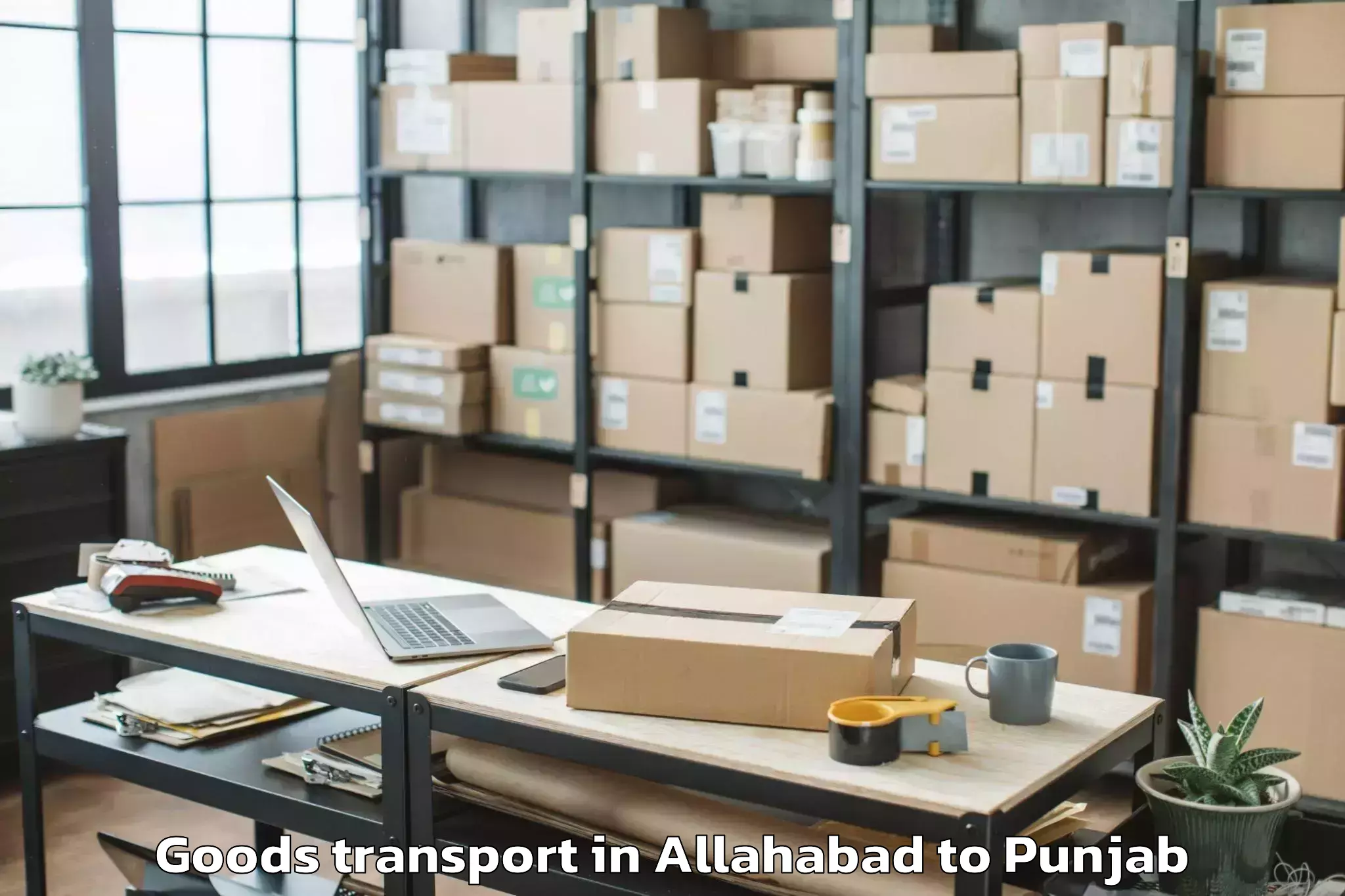 Allahabad to Abhilashi University Faridkot Goods Transport Booking